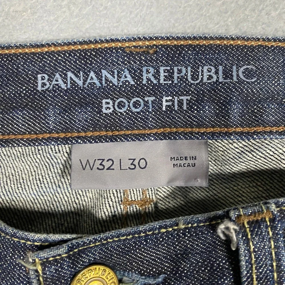 Banana Republic Boot Fit Jeans Mens 32x30 Blue Denim 100% Cotton 691012